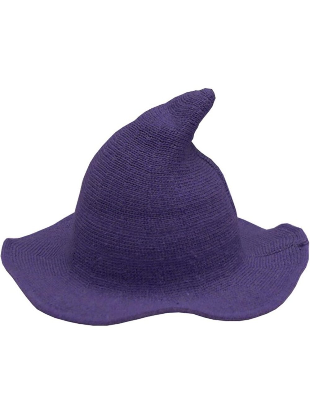 🎃Kid's Wool Witch Hat Wide Brim Spire Knitted Cap Purple Halloween Party Decor